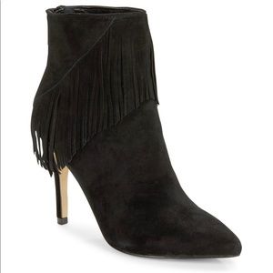 *NWT* Saks Fifth Ave Fringe Tassle Suede Boots